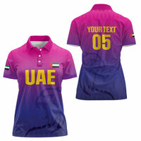 Custom United Arab Emirates Cricket Women Polo Shirt Go Champions Sporty Style LT05 - Wonder Print Shop