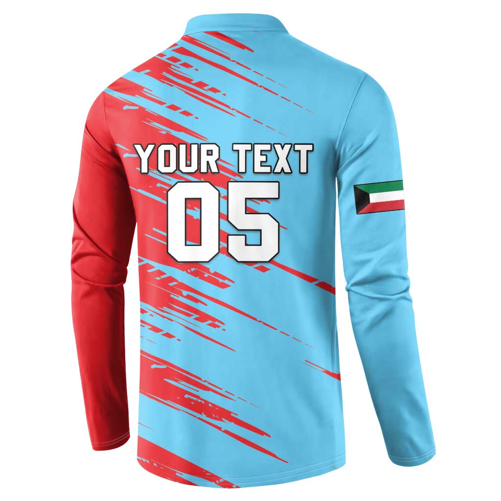 Custom Kuwait Cricket Button Sweatshirt Unique Style LT05 - Wonder Print Shop