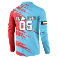 Custom Kuwait Cricket Button Sweatshirt Unique Style LT05 - Wonder Print Shop