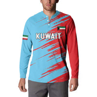 Custom Kuwait Cricket Button Sweatshirt Unique Style LT05 - Wonder Print Shop