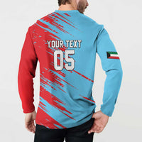 Custom Kuwait Cricket Button Sweatshirt Unique Style LT05 - Wonder Print Shop