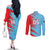 Custom Kuwait Cricket Couples Matching Off The Shoulder Long Sleeve Dress and Long Sleeve Button Shirt Unique Style