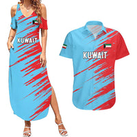 Custom Kuwait Cricket Couples Matching Summer Maxi Dress and Hawaiian Shirt Unique Style LT05 - Wonder Print Shop