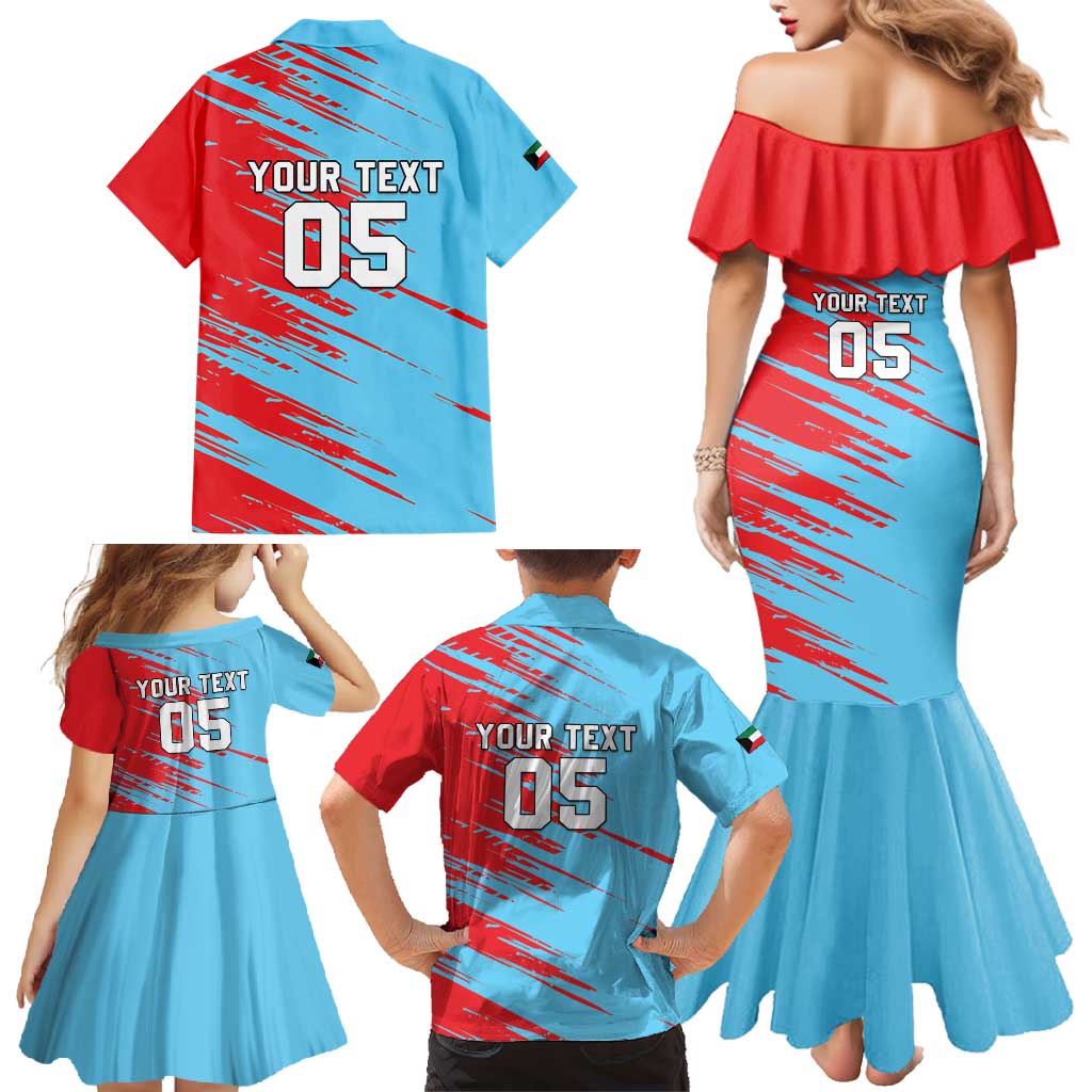 Custom Kuwait Cricket Family Matching Mermaid Dress and Hawaiian Shirt Unique Style LT05 - Wonder Print Shop