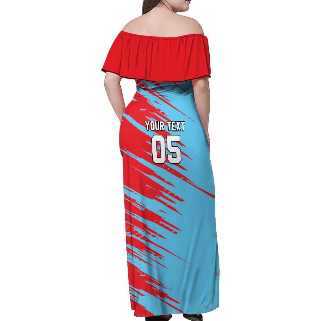 Custom Kuwait Cricket Family Matching Off Shoulder Maxi Dress and Hawaiian Shirt Unique Style LT05 - Wonder Print Shop