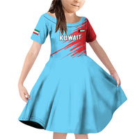 Custom Kuwait Cricket Family Matching Off Shoulder Short Dress and Hawaiian Shirt Unique Style LT05 - Wonder Print Shop