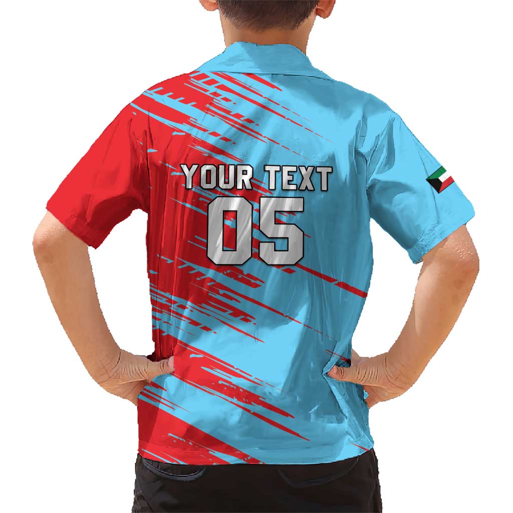 Custom Kuwait Cricket Family Matching Short Sleeve Bodycon Dress and Hawaiian Shirt Unique Style LT05 - Wonder Print Shop