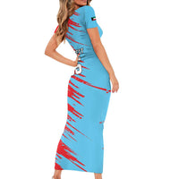 Custom Kuwait Cricket Family Matching Short Sleeve Bodycon Dress and Hawaiian Shirt Unique Style LT05 - Wonder Print Shop