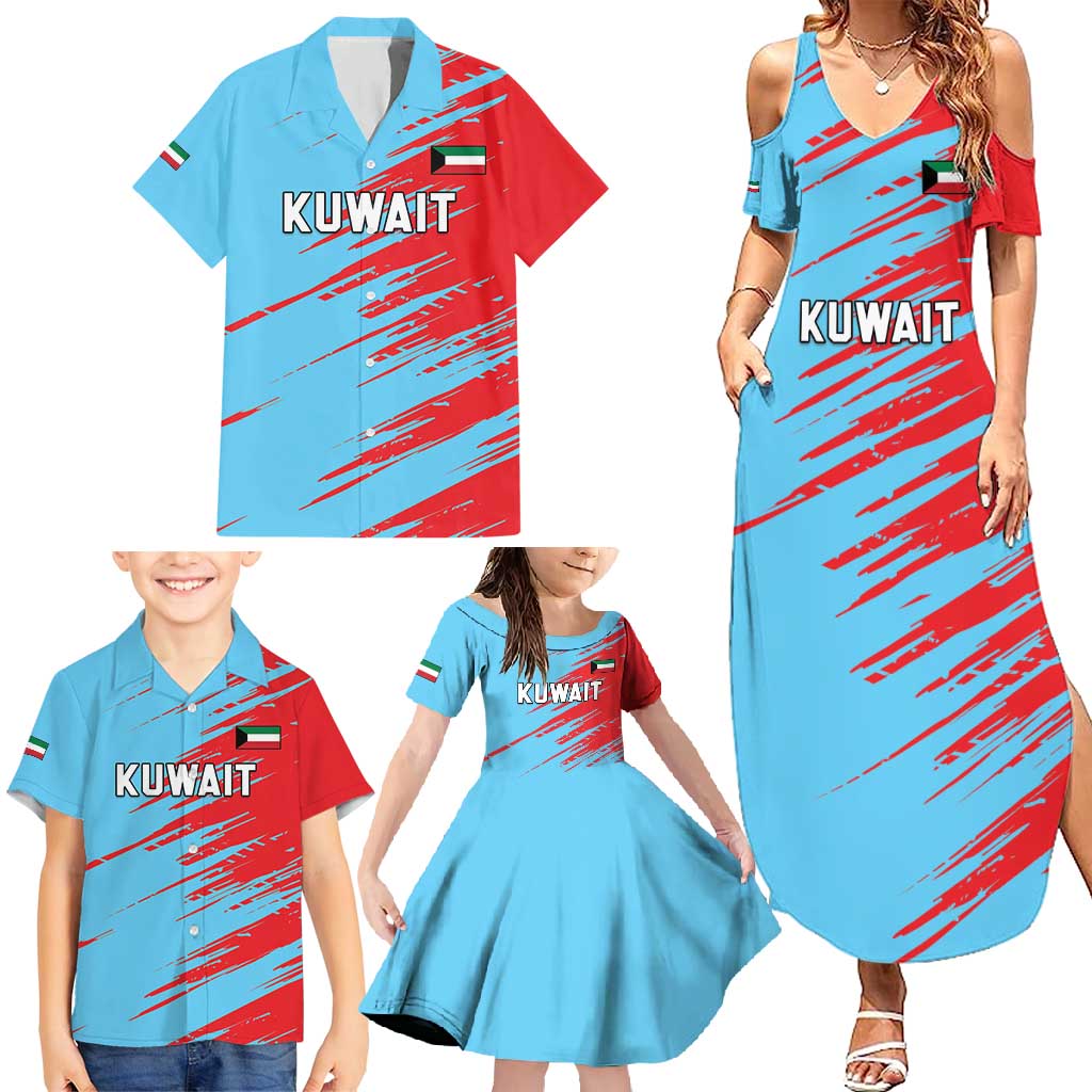 Custom Kuwait Cricket Family Matching Summer Maxi Dress and Hawaiian Shirt Unique Style LT05 - Wonder Print Shop