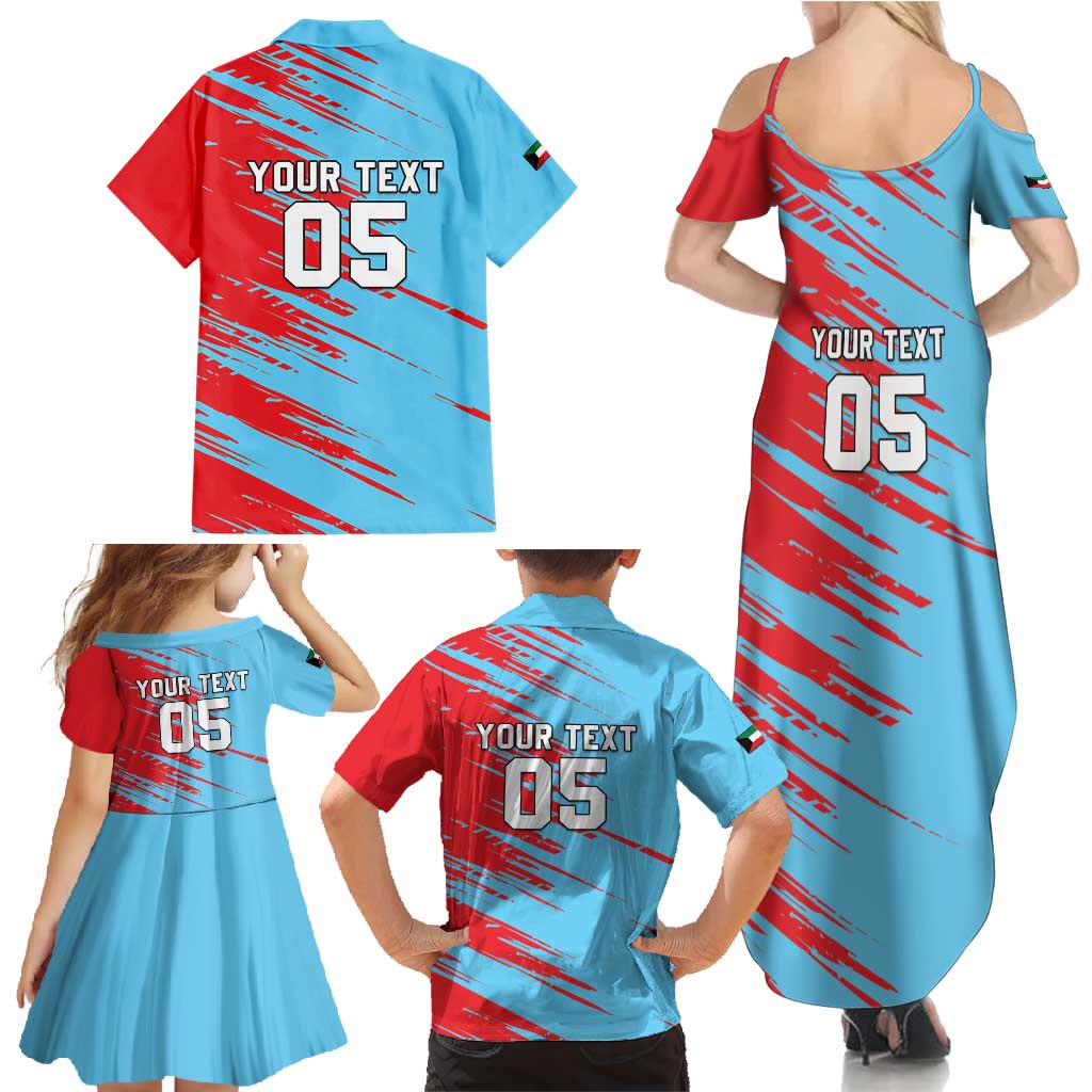 Custom Kuwait Cricket Family Matching Summer Maxi Dress and Hawaiian Shirt Unique Style LT05 - Wonder Print Shop