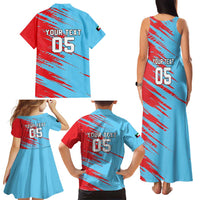 Custom Kuwait Cricket Family Matching Tank Maxi Dress and Hawaiian Shirt Unique Style LT05 - Wonder Print Shop