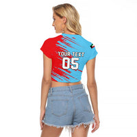 Custom Kuwait Cricket Raglan Cropped T Shirt Unique Style LT05 - Wonder Print Shop