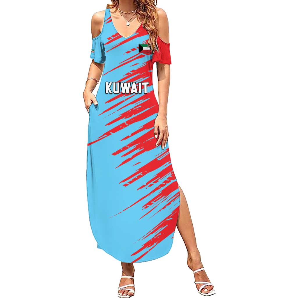 Custom Kuwait Cricket Summer Maxi Dress Unique Style LT05 - Wonder Print Shop