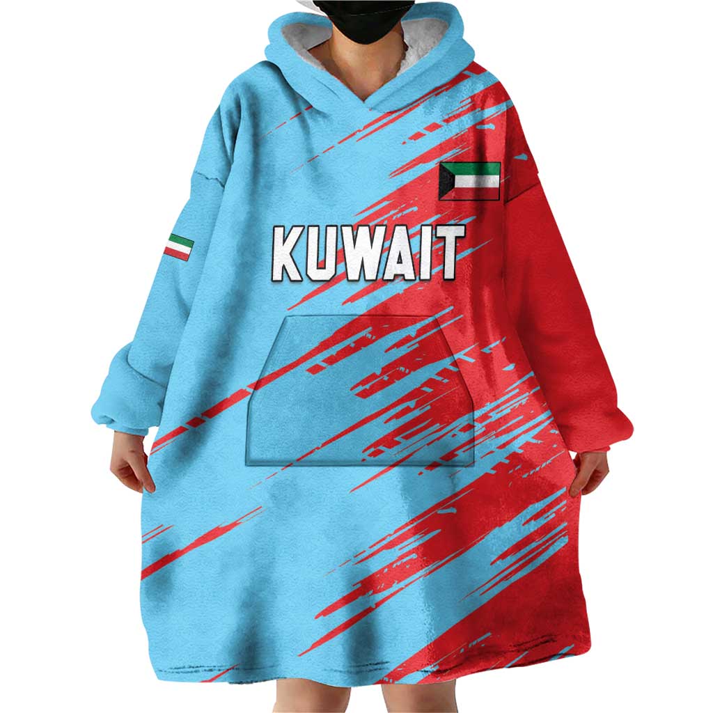 Custom Kuwait Cricket Wearable Blanket Hoodie Unique Style LT05 - Wonder Print Shop