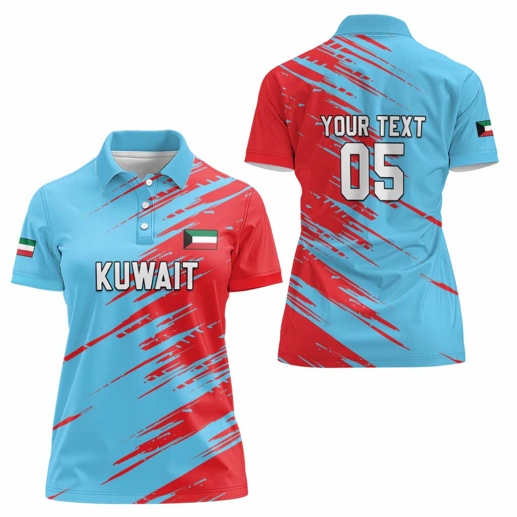 Custom Kuwait Cricket Women Polo Shirt Unique Style LT05 - Wonder Print Shop