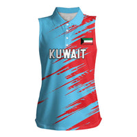 Custom Kuwait Cricket Women Sleeveless Polo Shirt Unique Style LT05 - Wonder Print Shop