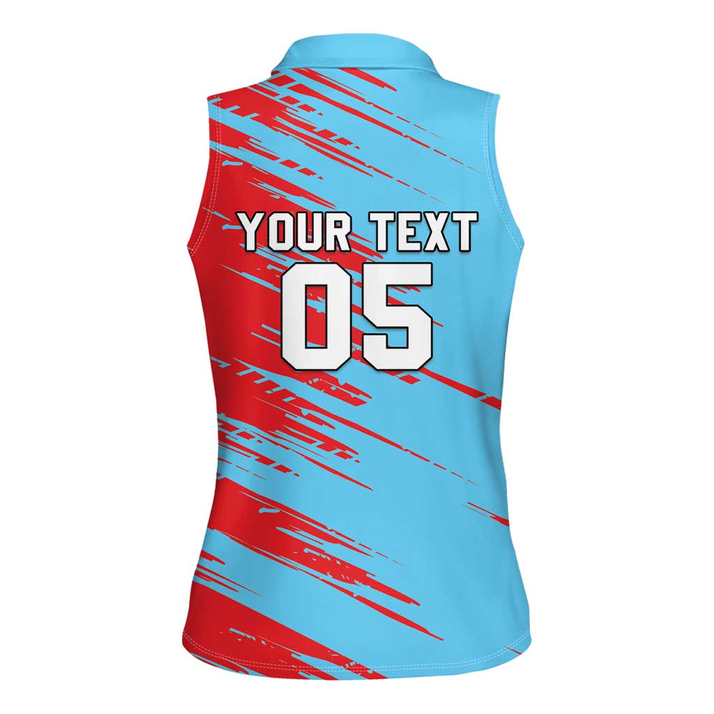 Custom Kuwait Cricket Women Sleeveless Polo Shirt Unique Style LT05 - Wonder Print Shop