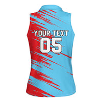 Custom Kuwait Cricket Women Sleeveless Polo Shirt Unique Style LT05 - Wonder Print Shop