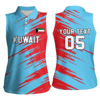 Custom Kuwait Cricket Women Sleeveless Polo Shirt Unique Style LT05 - Wonder Print Shop