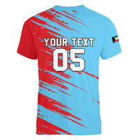 Custom Kuwait Cricket Women V-Neck T-Shirt Unique Style LT05 - Wonder Print Shop