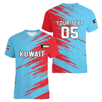 Custom Kuwait Cricket Women V-Neck T-Shirt Unique Style LT05 - Wonder Print Shop