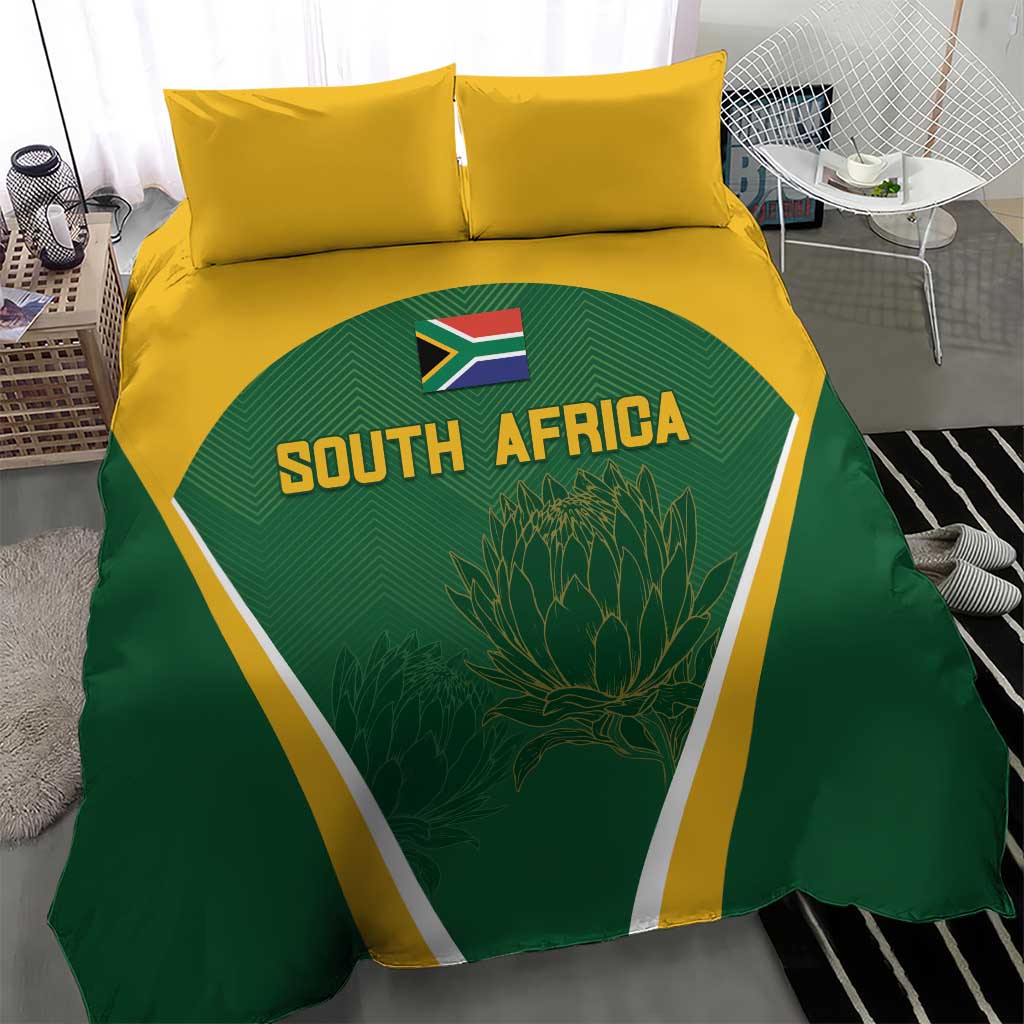 South Africa Cricket Bedding Set Go Champions Protea Pattern LT05 - Wonder Print Shop