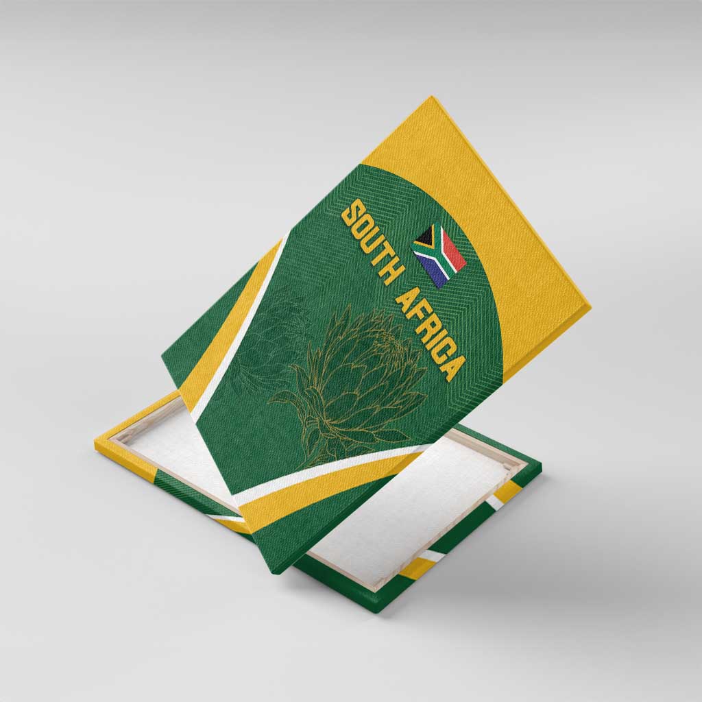 South Africa Cricket Canvas Wall Art Go Champions Protea Pattern LT05 - Wonder Print Shop