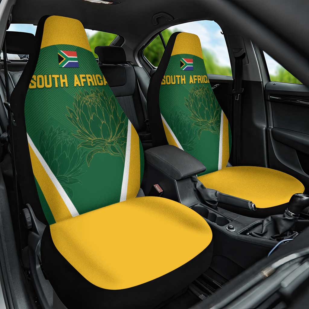 South Africa Cricket Car Seat Cover Go Champions Protea Pattern LT05 - Wonder Print Shop