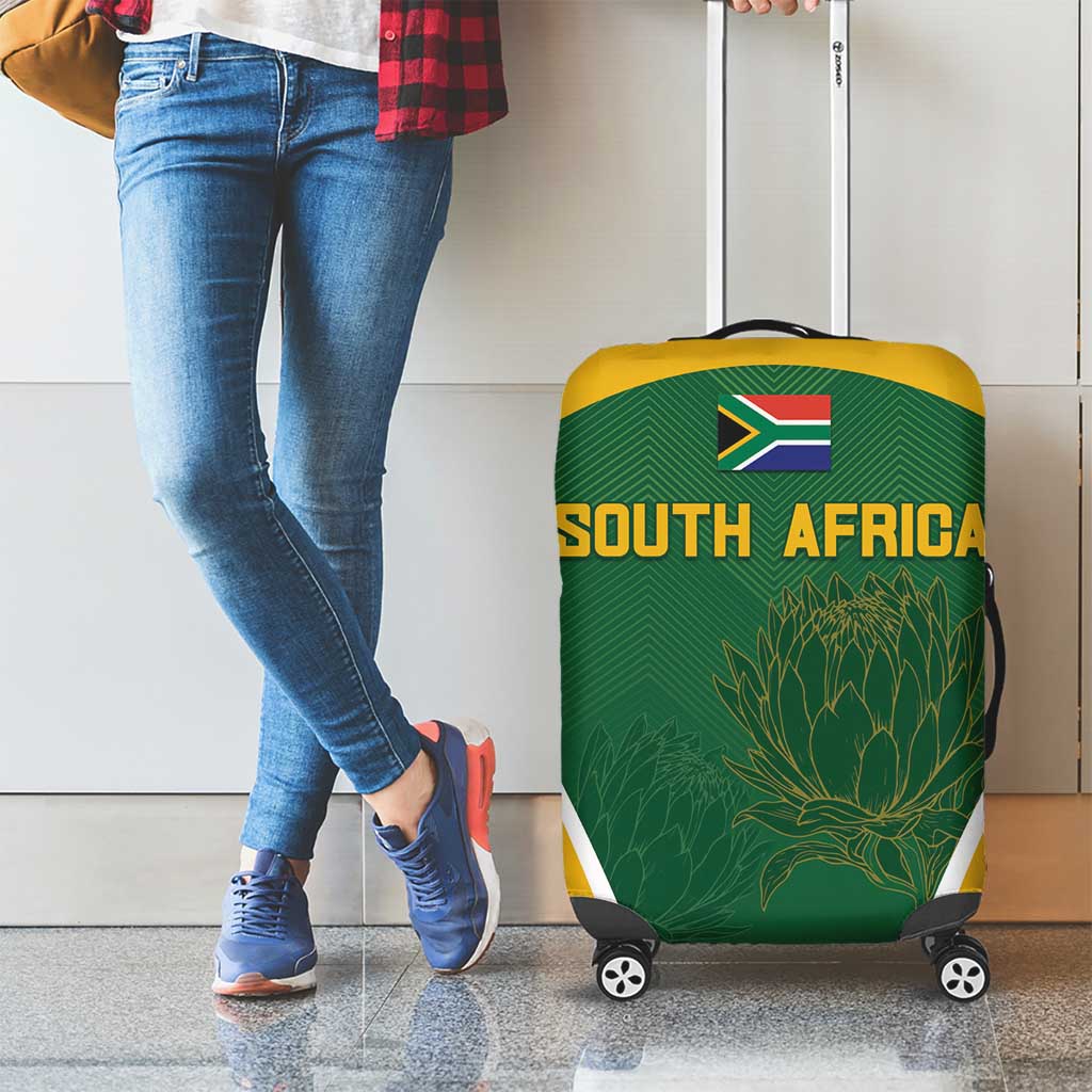 South Africa Cricket Luggage Cover Go Champions Protea Pattern LT05 - Wonder Print Shop