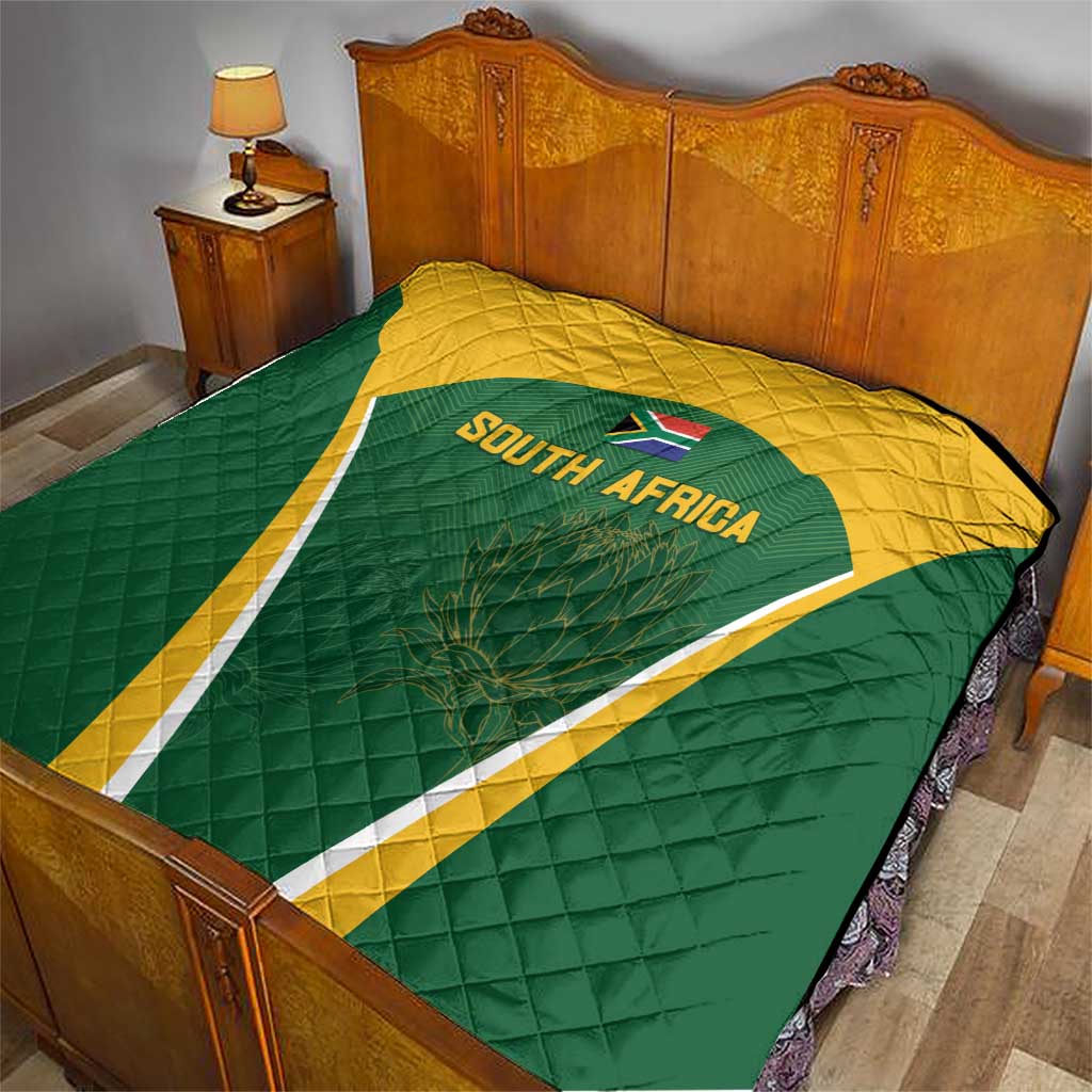 South Africa Cricket Quilt Go Champions Protea Pattern LT05 - Wonder Print Shop
