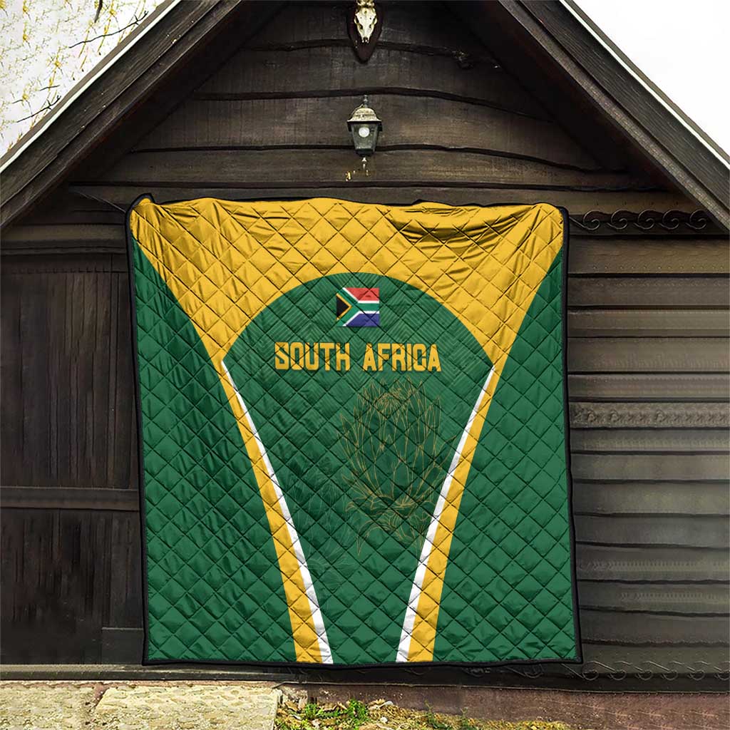 South Africa Cricket Quilt Go Champions Protea Pattern LT05 - Wonder Print Shop