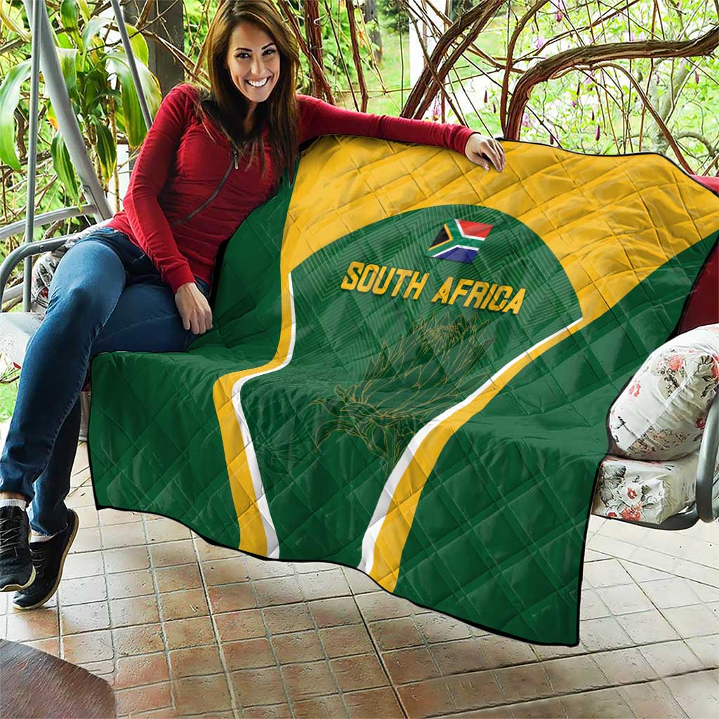 South Africa Cricket Quilt Go Champions Protea Pattern LT05 - Wonder Print Shop