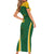 Custom South Africa Cricket Short Sleeve Bodycon Dress Go Champions Protea Pattern LT05 - Wonder Print Shop