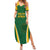 Custom South Africa Cricket Summer Maxi Dress Go Champions Protea Pattern LT05 - Wonder Print Shop