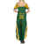 Custom South Africa Cricket Summer Maxi Dress Go Champions Protea Pattern LT05 - Wonder Print Shop