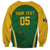 Custom South Africa Cricket Sweatshirt Go Champions Protea Pattern LT05 - Wonder Print Shop
