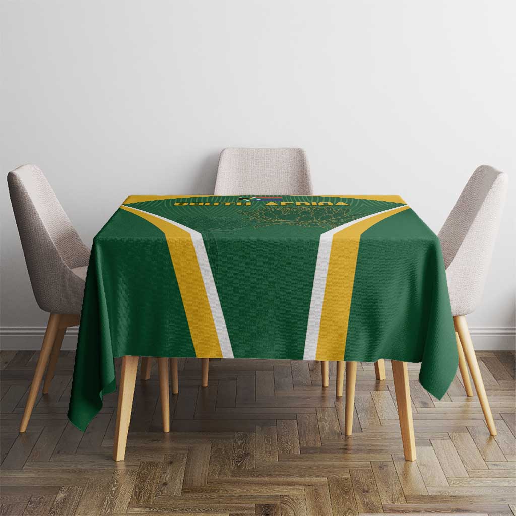 South Africa Cricket Tablecloth Go Champions Protea Pattern LT05 - Wonder Print Shop
