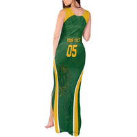 Custom South Africa Cricket Tank Maxi Dress Go Champions Protea Pattern LT05 - Wonder Print Shop
