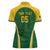 Custom South Africa Cricket Women Polo Shirt Go Champions Protea Pattern LT05 - Wonder Print Shop
