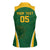 Custom South Africa Cricket Women Sleeveless Polo Shirt Go Champions Protea Pattern LT05 - Wonder Print Shop