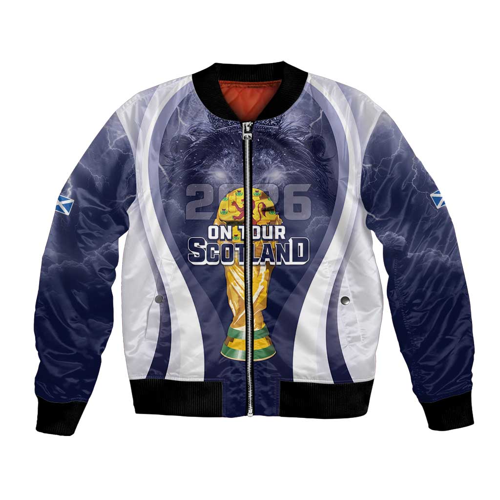 Custom Scotland Football 2026 Bomber Jacket Scotland On Tour Trophy Style - Wonder Print Shop