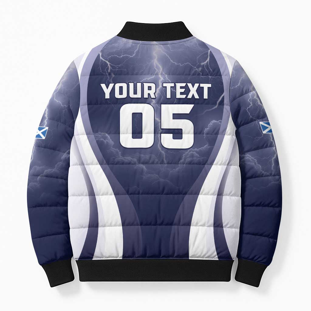 Custom Scotland Football 2026 Bomber Puffer Jacket Scotland On Tour Trophy Style - Wonder Print Shop