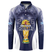 Custom Scotland Football 2026 Button Sweatshirt Scotland On Tour Trophy Style - Wonder Print Shop