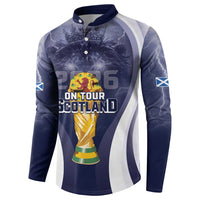Custom Scotland Football 2026 Button Sweatshirt Scotland On Tour Trophy Style - Wonder Print Shop
