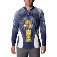 Custom Scotland Football 2026 Button Sweatshirt Scotland On Tour Trophy Style - Wonder Print Shop