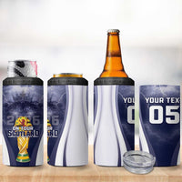 Custom Scotland Football 2026 4 in 1 Can Cooler Tumbler Scotland On Tour Trophy Style - Wonder Print Shop