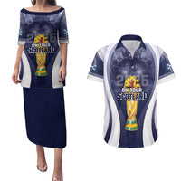 Custom Scotland Football 2026 Couples Matching Puletasi and Hawaiian Shirt Scotland On Tour Trophy Style - Wonder Print Shop