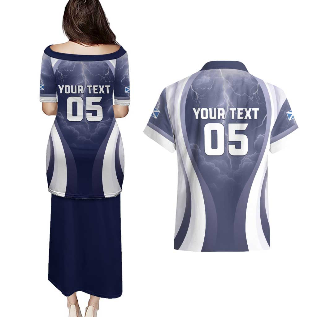 Custom Scotland Football 2026 Couples Matching Puletasi and Hawaiian Shirt Scotland On Tour Trophy Style - Wonder Print Shop