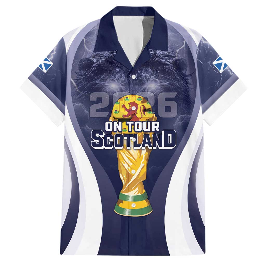 Custom Scotland Football 2026 Family Matching Puletasi and Hawaiian Shirt Scotland On Tour Trophy Style - Wonder Print Shop