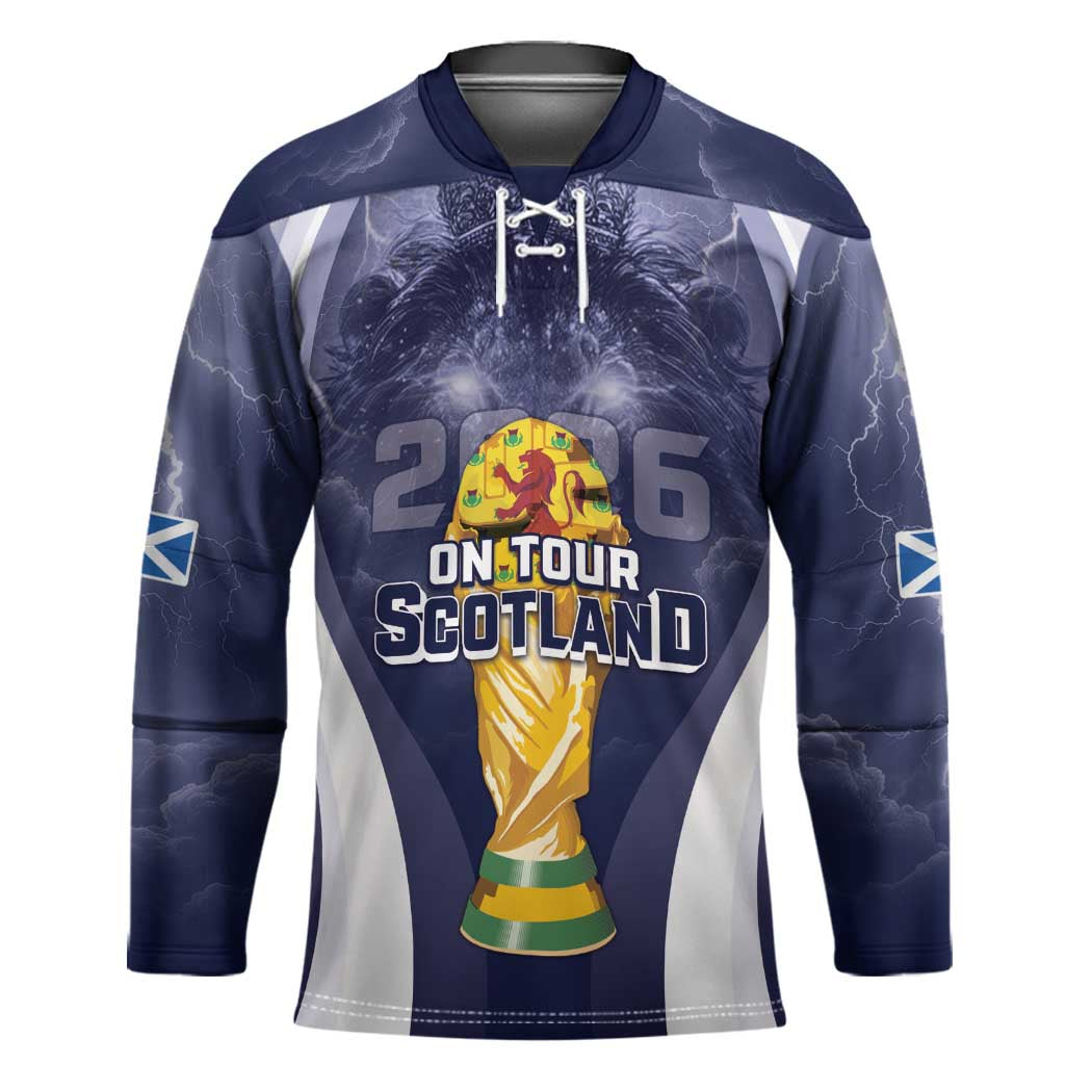 Custom Scotland Football 2026 Hockey Jersey Scotland On Tour Trophy Style - Wonder Print Shop
